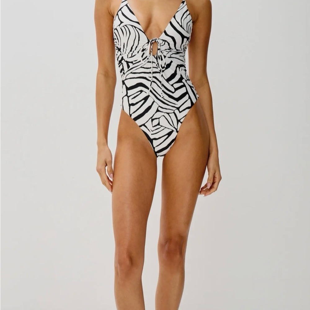 L*Space Black and White Swimsuit